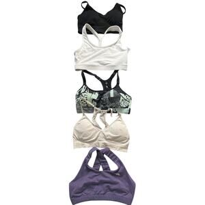 Sports Bra Bundle Sz M 5pk Running Bare-Old Navy-Under Armour-Danskin - NWT/GUC